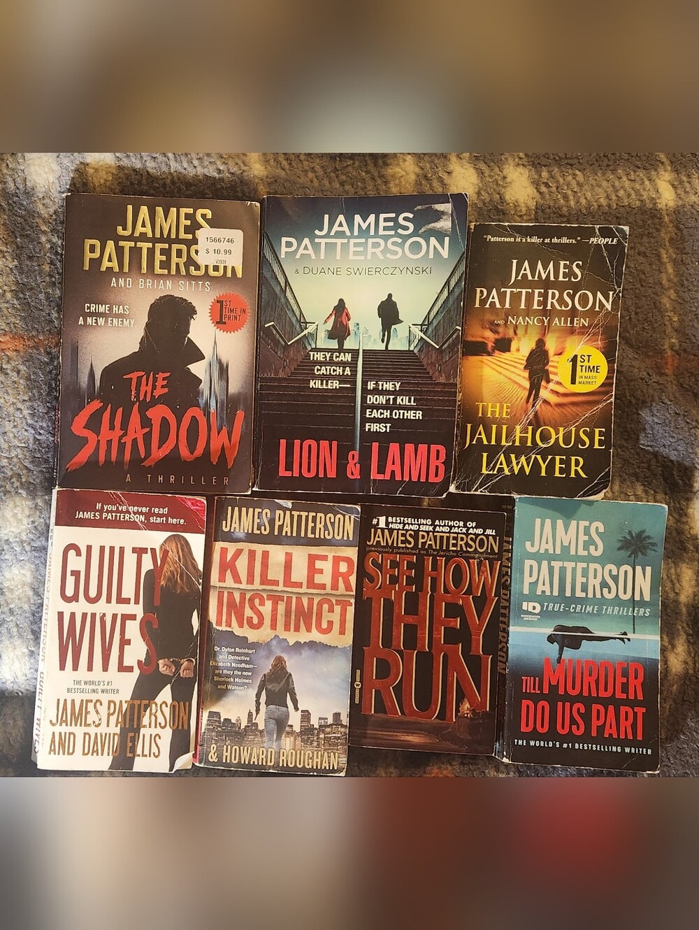 JAMES PATTERSON 7 (Seven) Paperbacks  World's #1 Bestselling Writer
